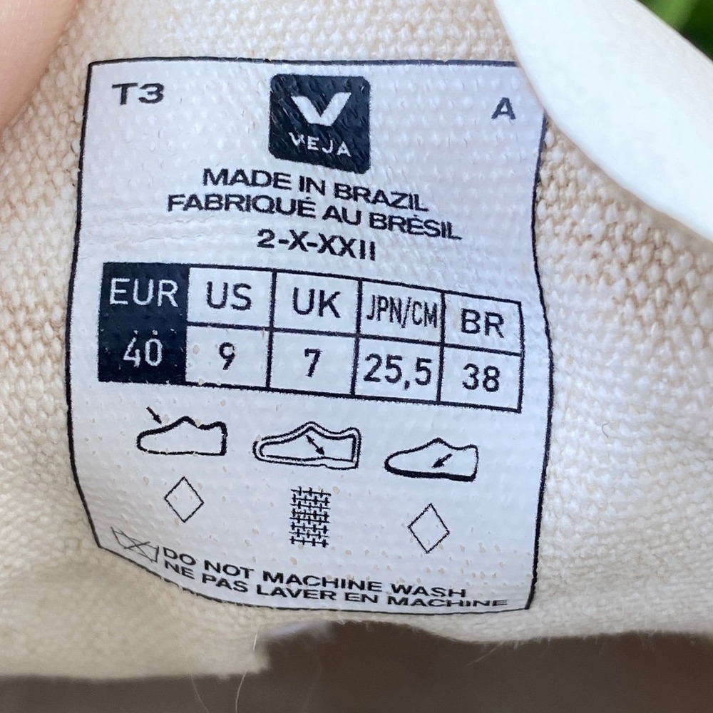 Veja V-10 Leather Sneakers White Yellow Peach Womens 9 EUR 40 Low Top Trainers - Picture 7 of 10